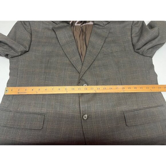 Ralph Lauren Wool Sport Coat Blazer Jacket Houndstooth 46R Dark Gray Black - Picture 5 of 12
